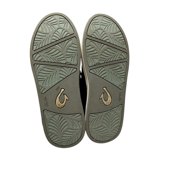 Olukai Ki’ilehe Sneakers Women’s 6.5 Black Leather Slip On Convertible Heel Shoe - Picture 7 of 8